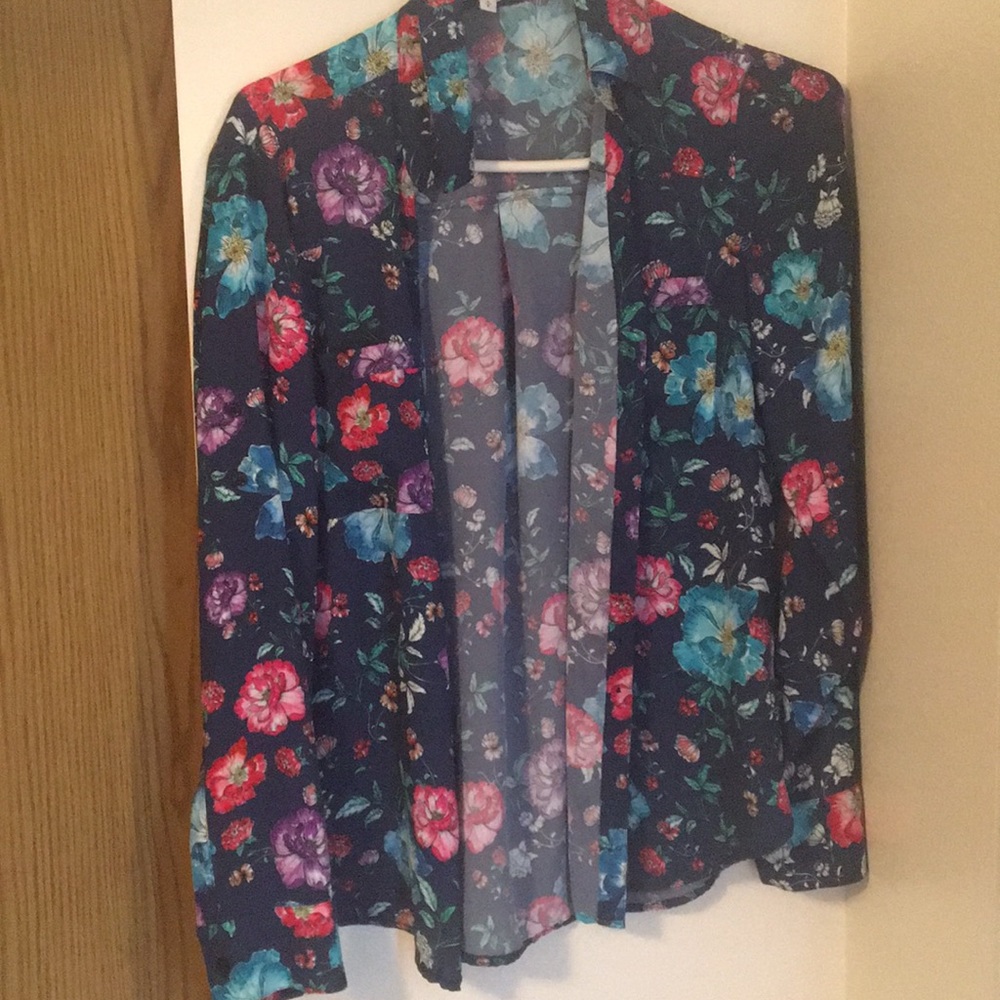 Floral printed Portofino button down Express shirt